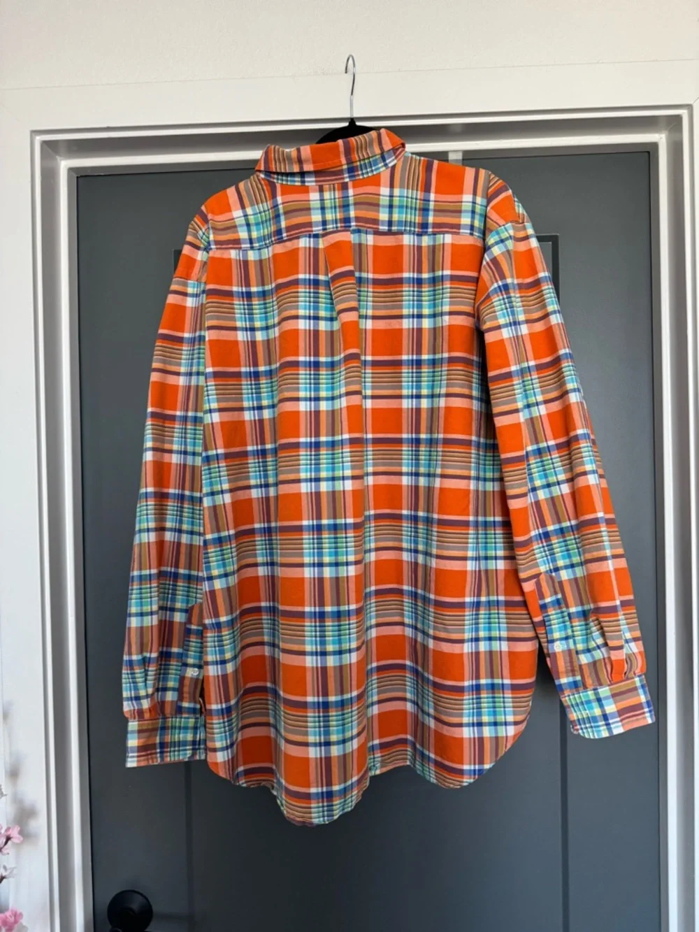 Ralph Lauren Orange Plaid Button-Down Shirt - Picture 3 of 3